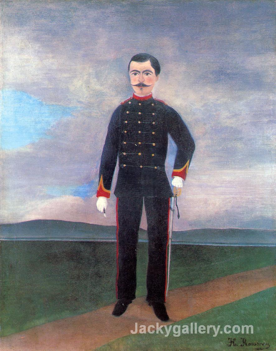 Portrait of Frumence Biche in Uniform by Henri Rousseau paintings reproduction